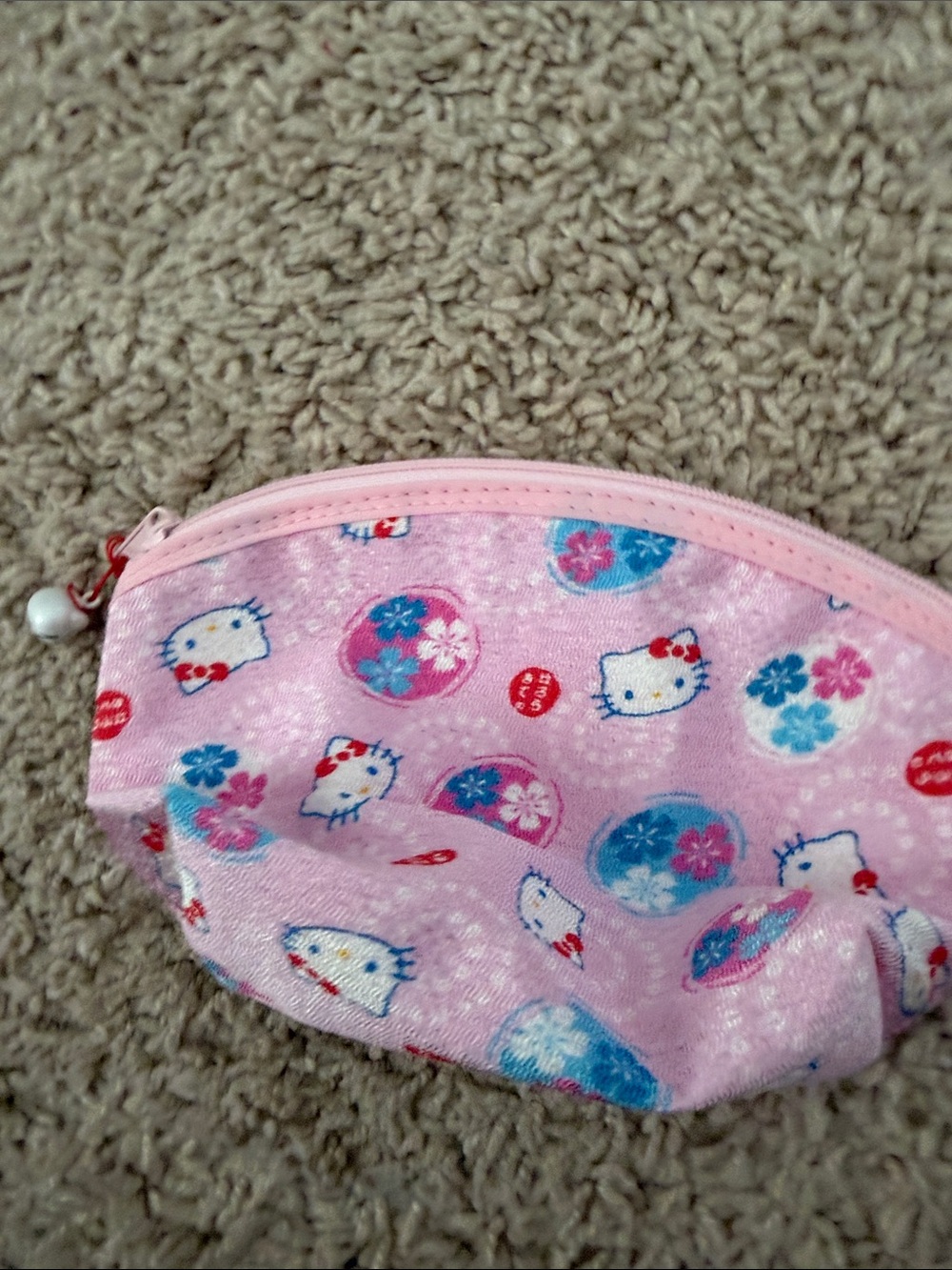 Hello Kitty Pink Floral Pouch